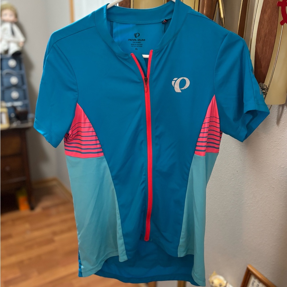 Pearl Izumi Teal and Coral Women's Jersey